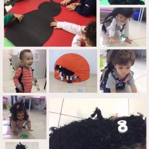 Confeccionando a dona aranha.